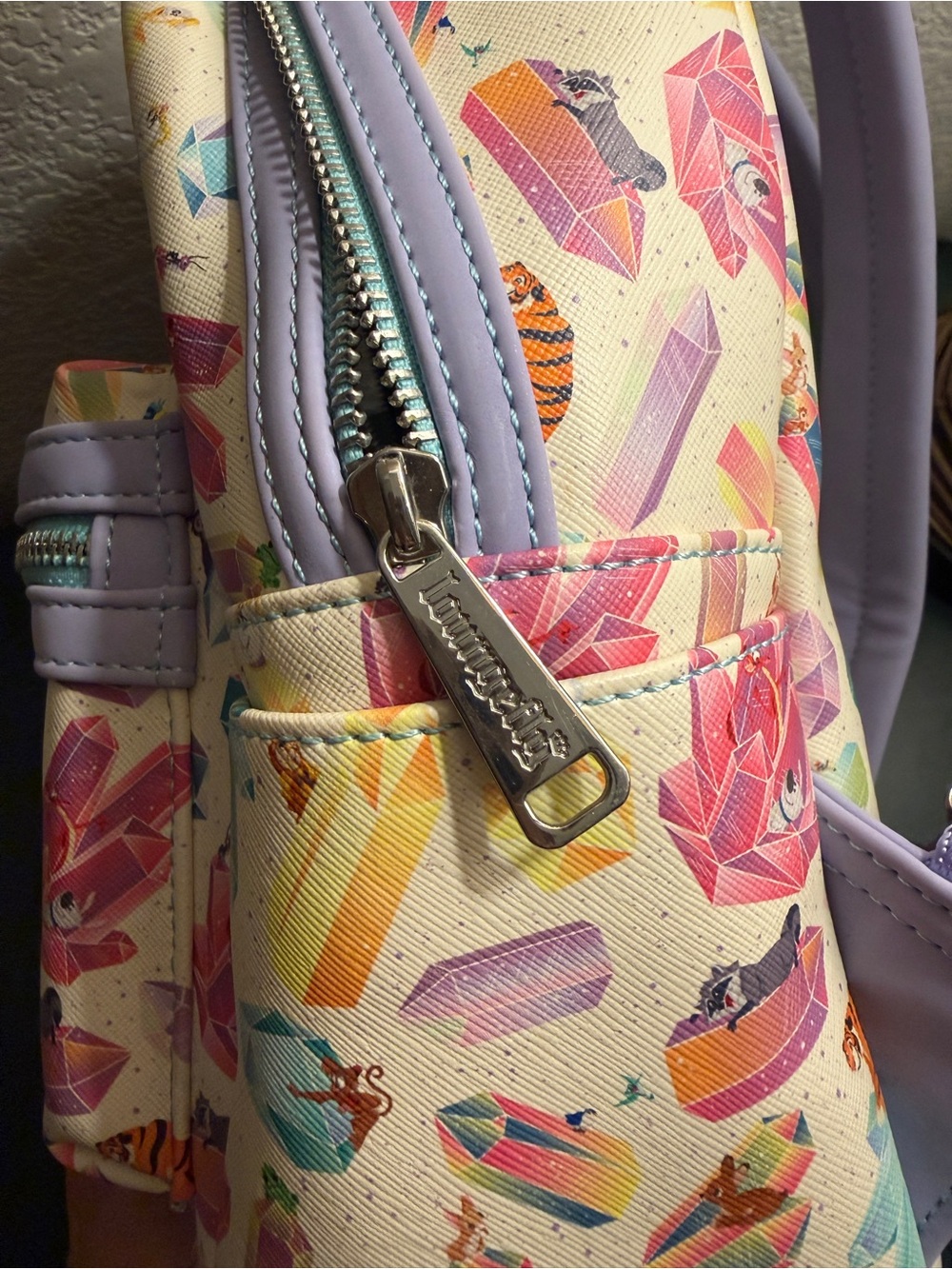 Loungefly Pastel Crystal & Lavender Mini Backpack